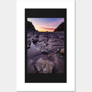 Sunset at a Rocky Beach Posters and Art